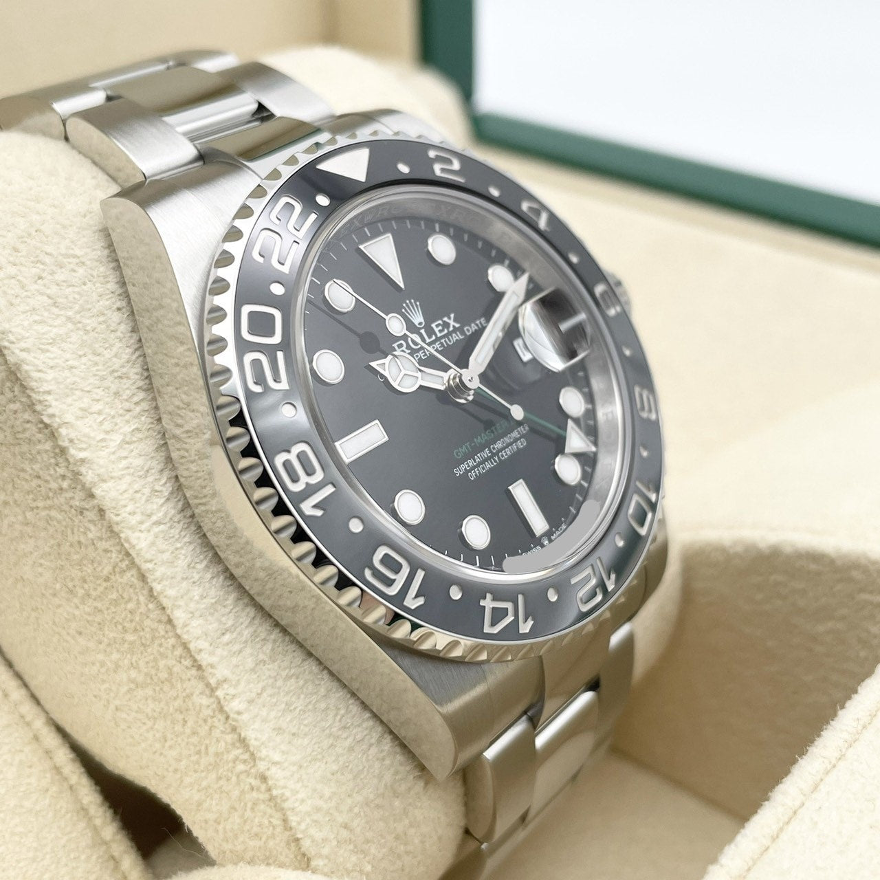 [2024 년의 새로운 릴리스! ! Rolex GMT 마스터 II 126710GRNR 검은 굴 팔찌 40mm