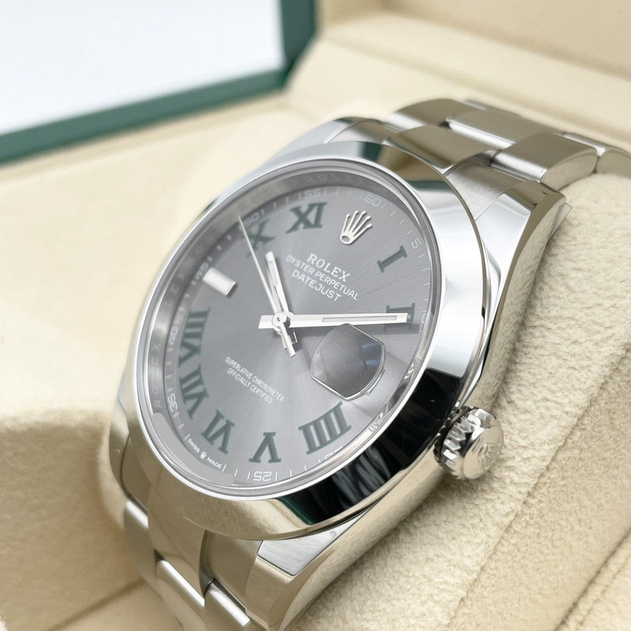 プレオウンド ロレックス デイトジャスト 126300 スレートローマ 41mm オイスターブレス