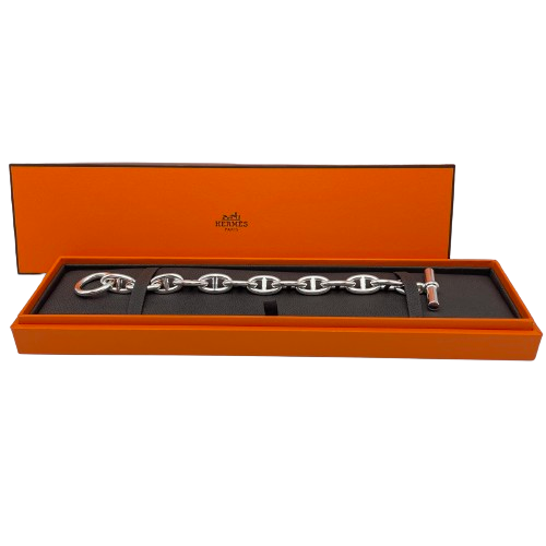 Hermes Chaine d 'Ankle 팔찌 GM Silver 925