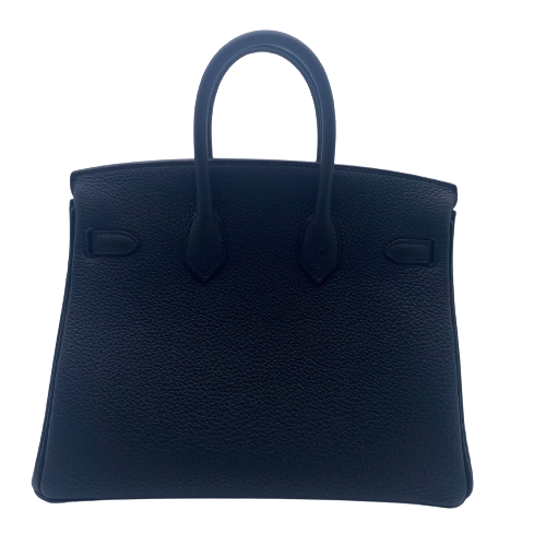 Hermes Birkin 25 Noir Togo Silver Metal Fittings w 새로워