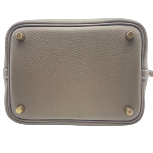 Hermes Picotin Lock PM Etoupe Torillon Clemence Gold Hardware w 새겨진
