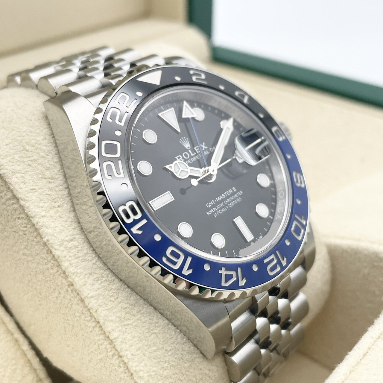롤렉스 GMT 마스터 II 126710BLNR Jubilee 팔찌 검은 배트맨 40mm