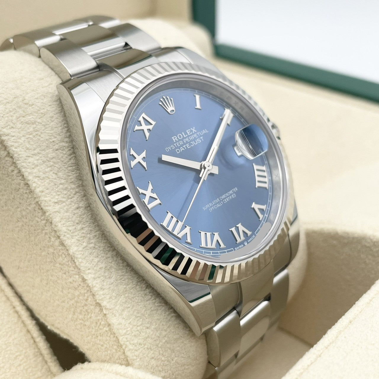 Pre-Owned Rolex Datejust 126334 Azzurro Blue Oyster Bracelet 41mm