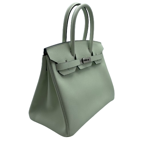 Hermes Birkin 30 Veilfizz Vaud Epson Silver Metal Fittings B 조각.