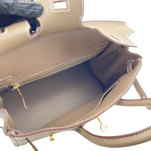 プレオウンド 【現金特価】エルメス バーキン 25 エトゥープ トゴ ゴールド金具 W刻印