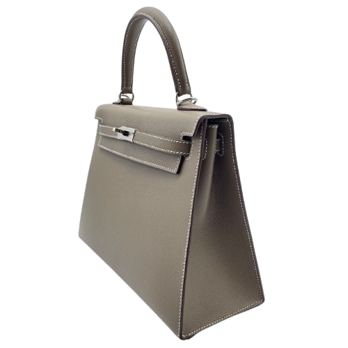 Pre-Owned Hermes Kelly 25 Etoop Epson Silver Fittings Z Engraved