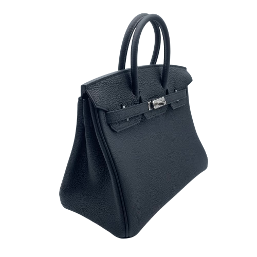 Hermes Birkin 25 Noir Togo Silver Metal Fittings w 새로워