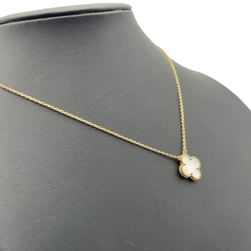 プレオウンド ヴァンクリーフ&アーペル ヴィンテージ アルハンブラ ネックレス VCARA45900 マザーオブパール イエローゴールド