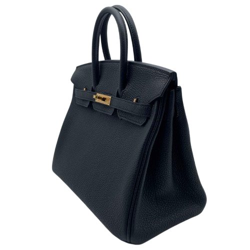 Hermes Birkin 25 Noir Togo Gold Hardware u는 새겨 져 있습니다