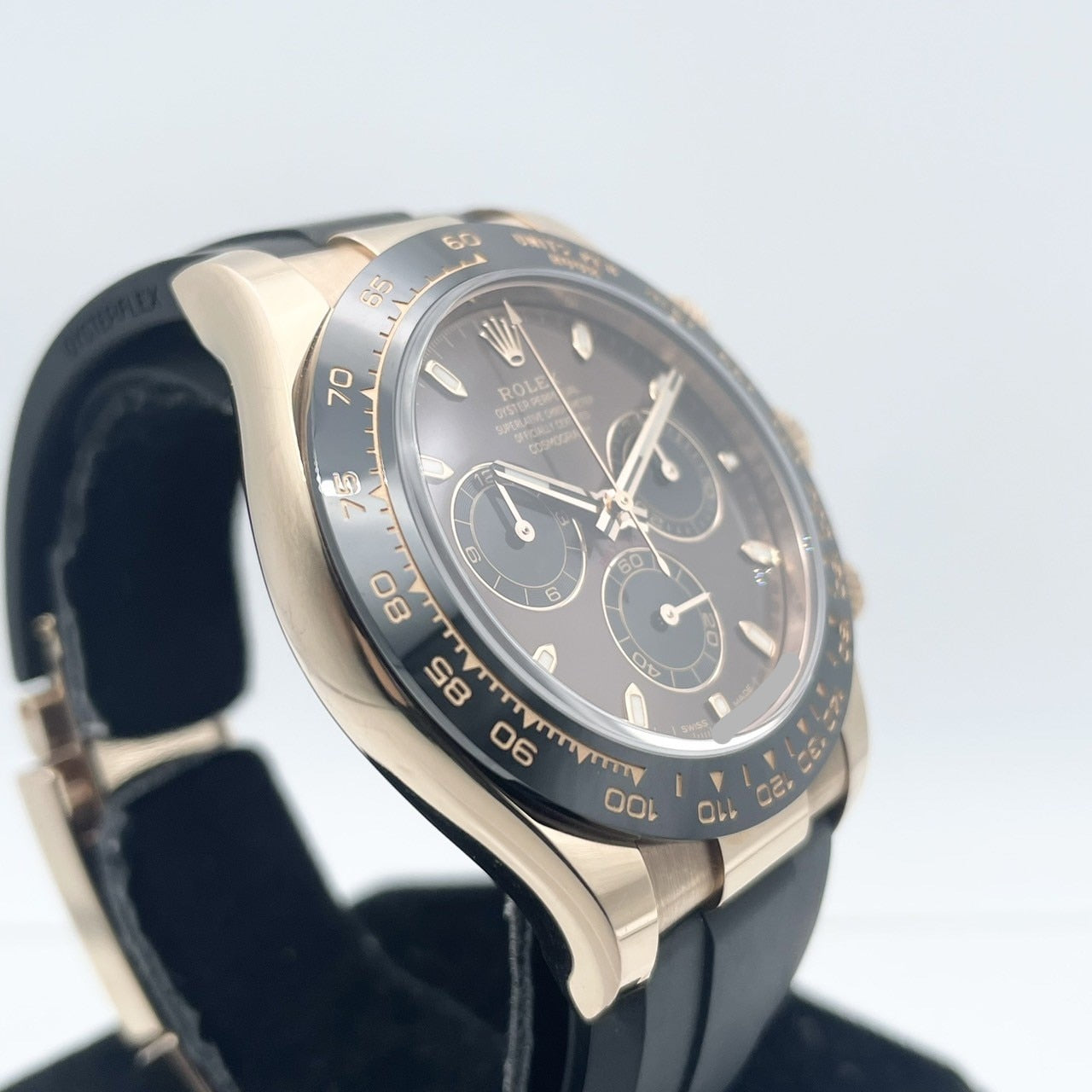 Pre-Owned Rolex Daytona 116515LN Black Rubber Belt Chocolate & Black 40mm