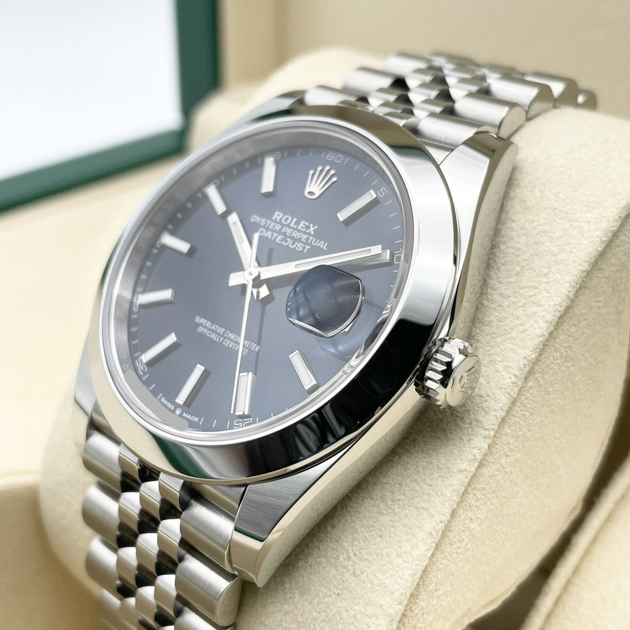 プレオウンド ロレックス デイトジャスト41 126300 オイスターブレスレット ブルー 41mm