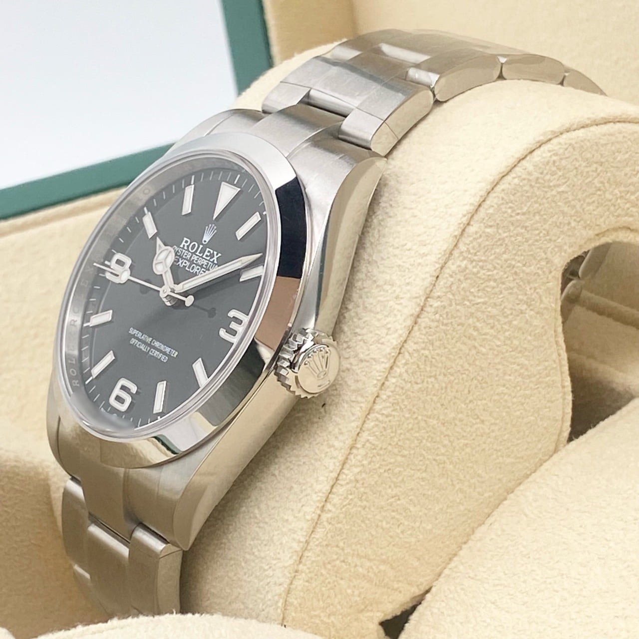 [보호 스티커 포함! ; 롤렉스 탐색기 224270 블랙 40mm