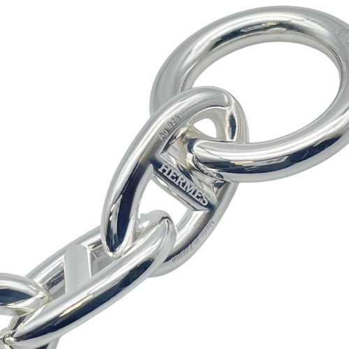 Hermes Chaine d'Ancre 手链 TGM 银 925 11 节