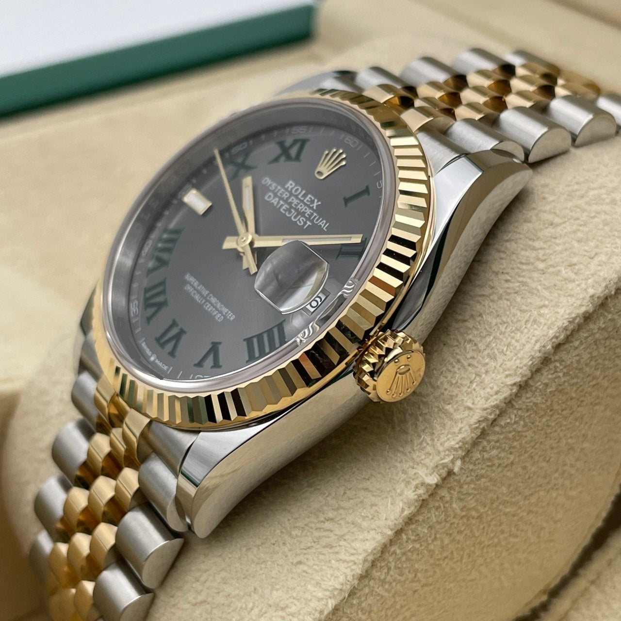 プレオウンド ロレックス デイトジャスト 126233 スレート ステンレス+イエローゴールド ジュビリーブレス 36mm