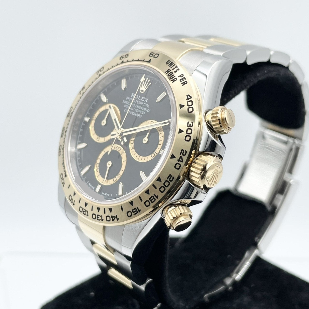 劳力士 Daytona 126503 黑色不锈钢 + 金蚝式手链 40 毫米