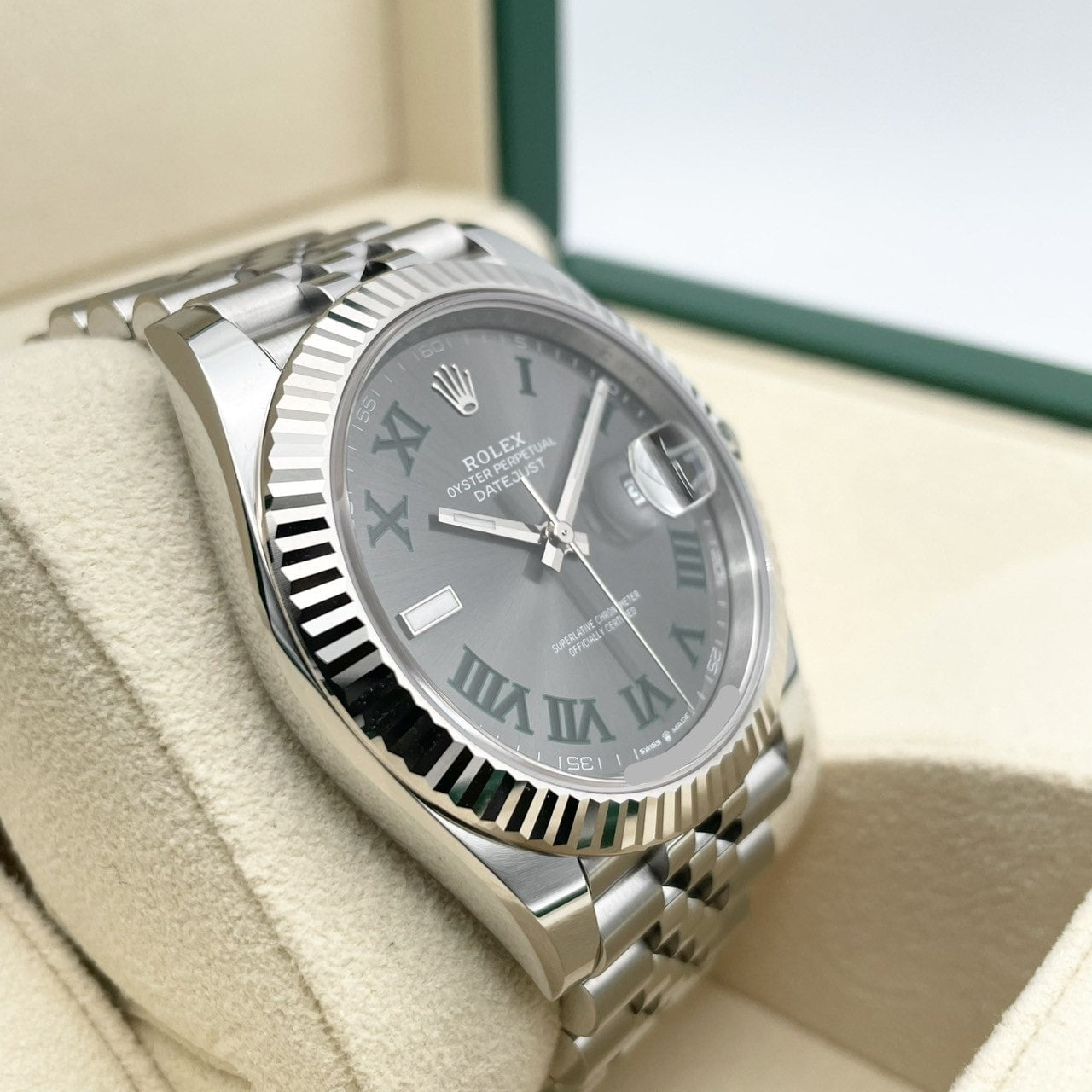 プレオウンド ロレックス デイトジャスト 126334 ミントグリーン オイスターブレス 41mm