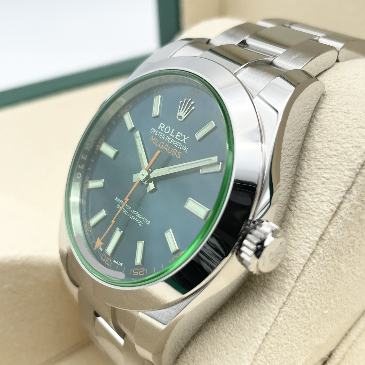 ロレックス ミルガウス 116400GV Zブルー 40mm オイスターブレスレット