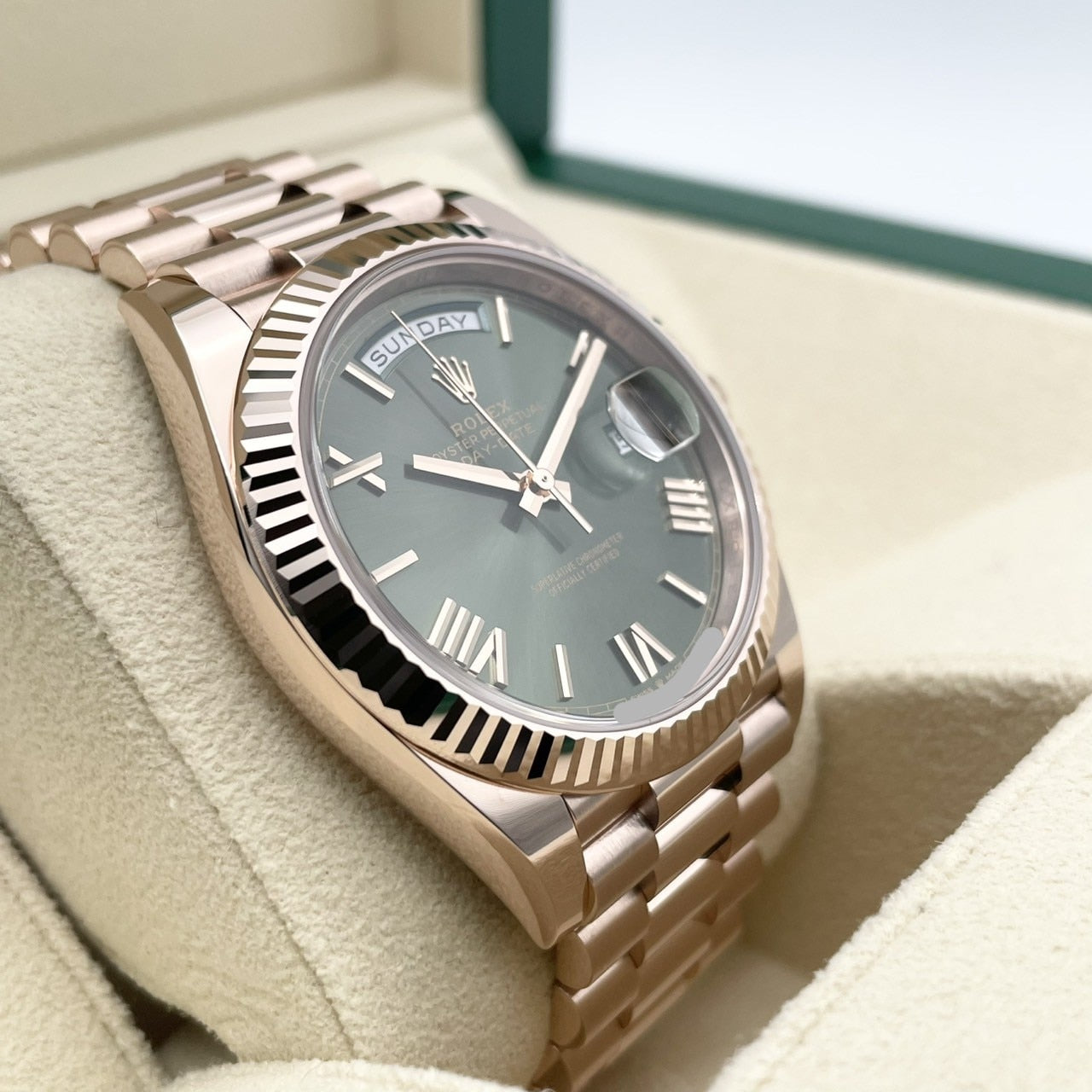 二手劳力士日期日期228235橄榄绿色40mm