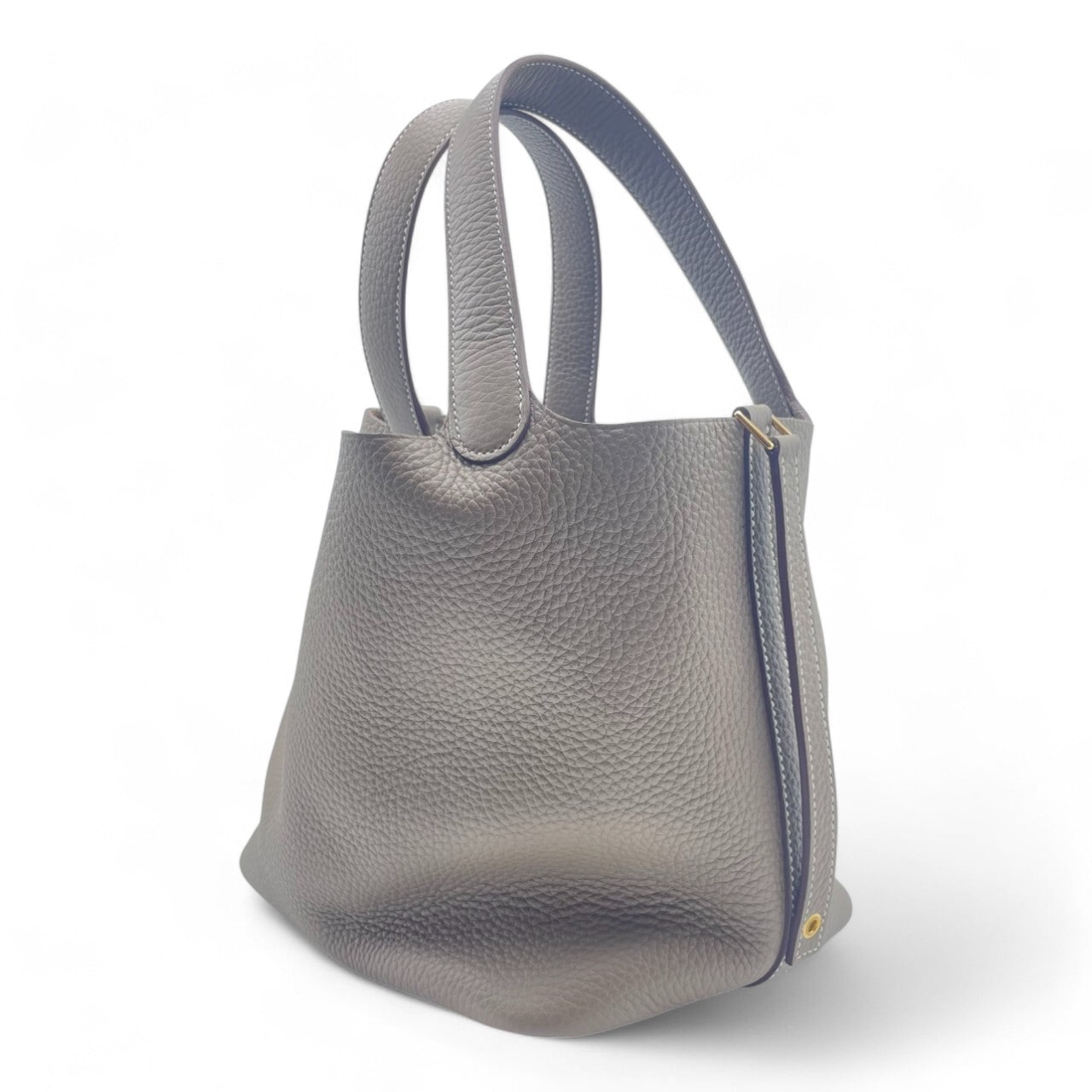 Hermes Picotin Lock MM Etoupe Torillon Clemence Gold 하드웨어 W 새