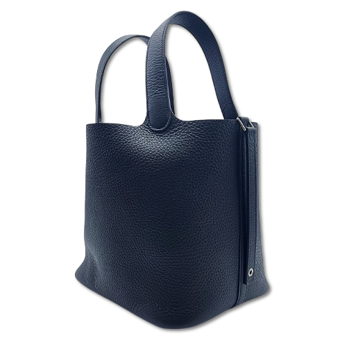プレオウンド エルメス ピコタンロック MM ノワール トゴ シルバー金具 W刻印