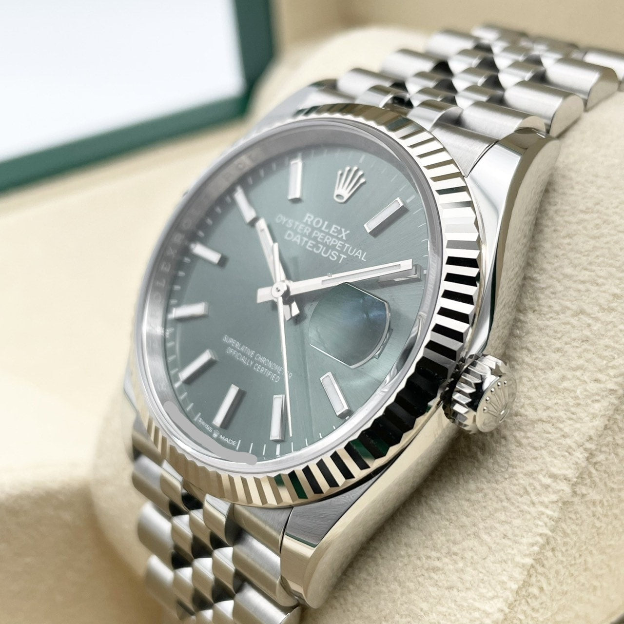 プレオウンド ロレックス デイトジャスト 126234 ミントグリーン ジュビリーブレス 36mm