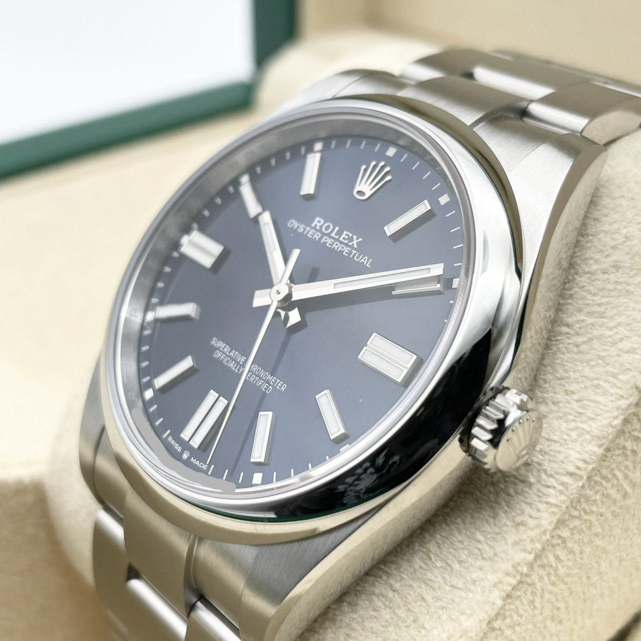 プレオウンド ロレックス オイスターパーペチュアル 124300 オイスターブレスレット ブルー 41mm