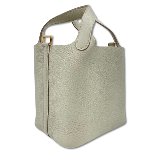 Hermes Picotin Lock PM Beton Torillon Clemence Gold Hardware W 새겨 져
