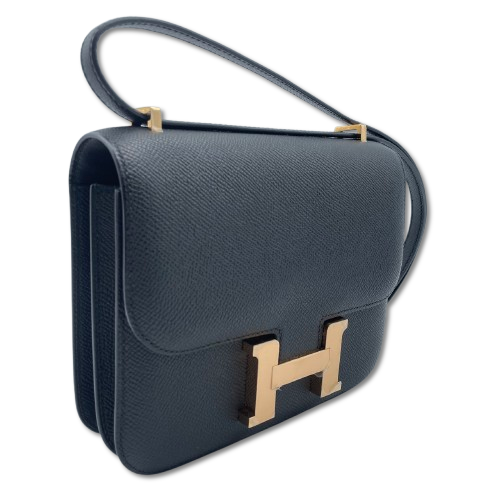 Hermes Constance Mini 18 Noir Epson Rose Gold Hardware B 새겨 져