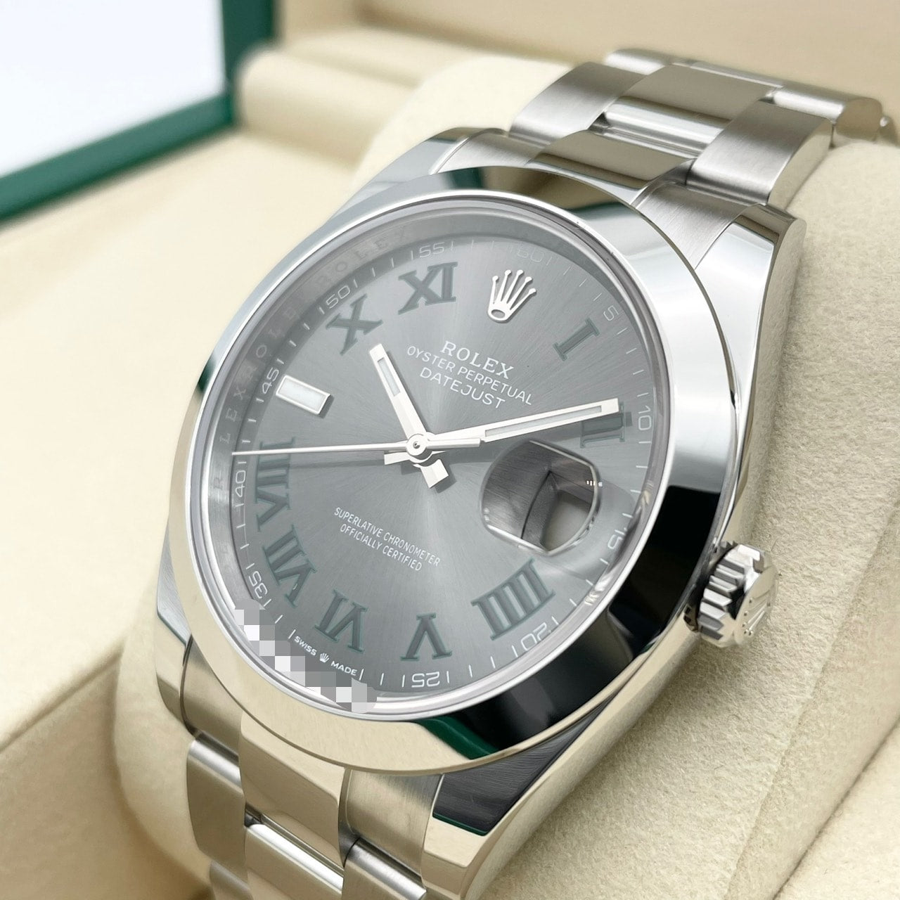 プレオウンド ロレックス デイトジャスト 126300 スレートローマン オイスターブレスレット 41mm