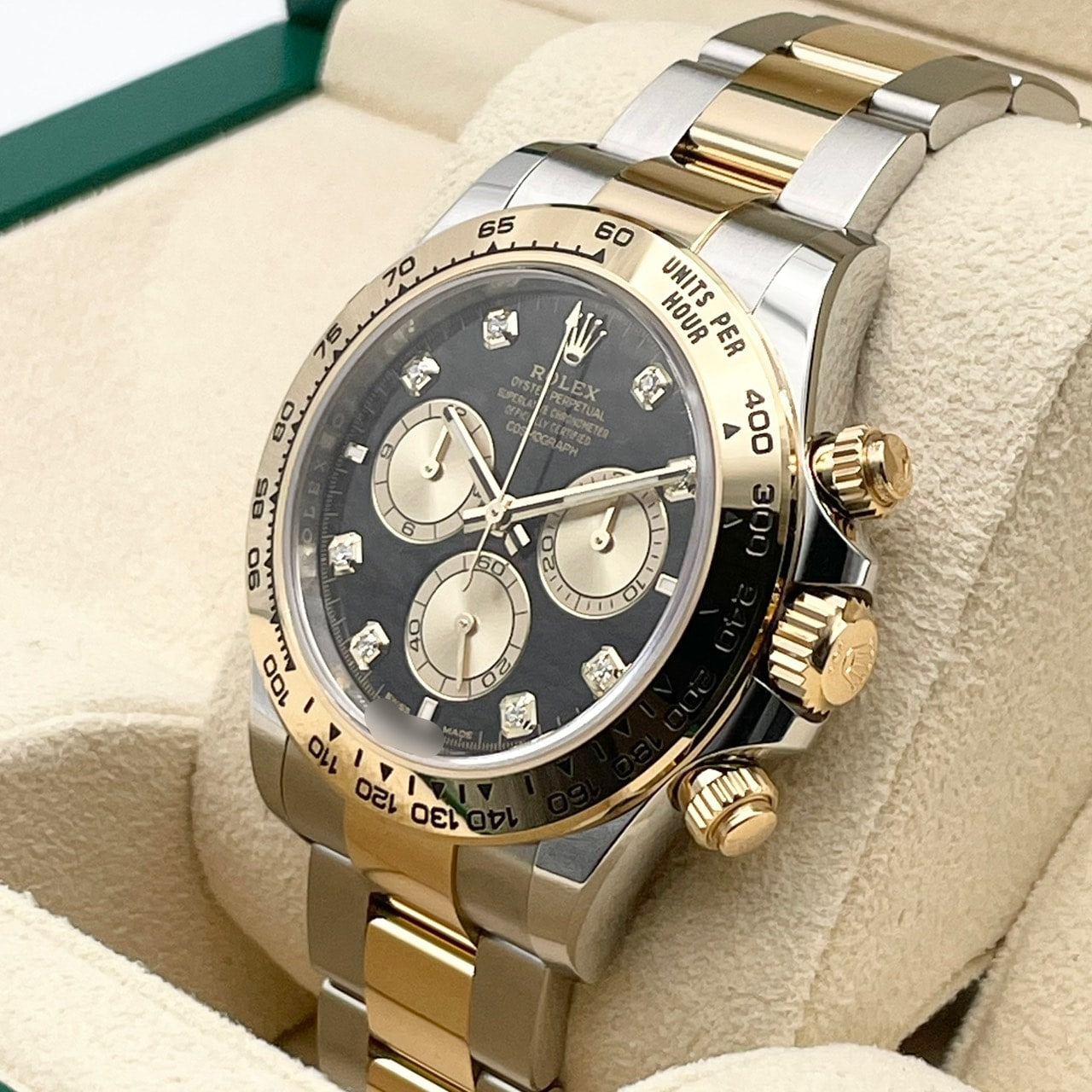Rolex Daytona 126503G Bright Black & Golden 8P Diamond 40mm
