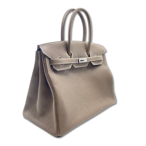 Pre-Owned Hermes Birkin 35 Etoup Togo Silver Fittings U Engraved