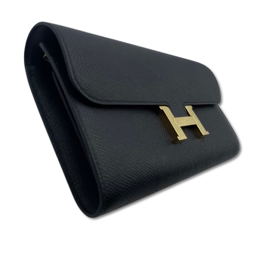 Hermes Constance Tugo Noir Epson Gold 하드웨어 W는 새겨 져 있습니다