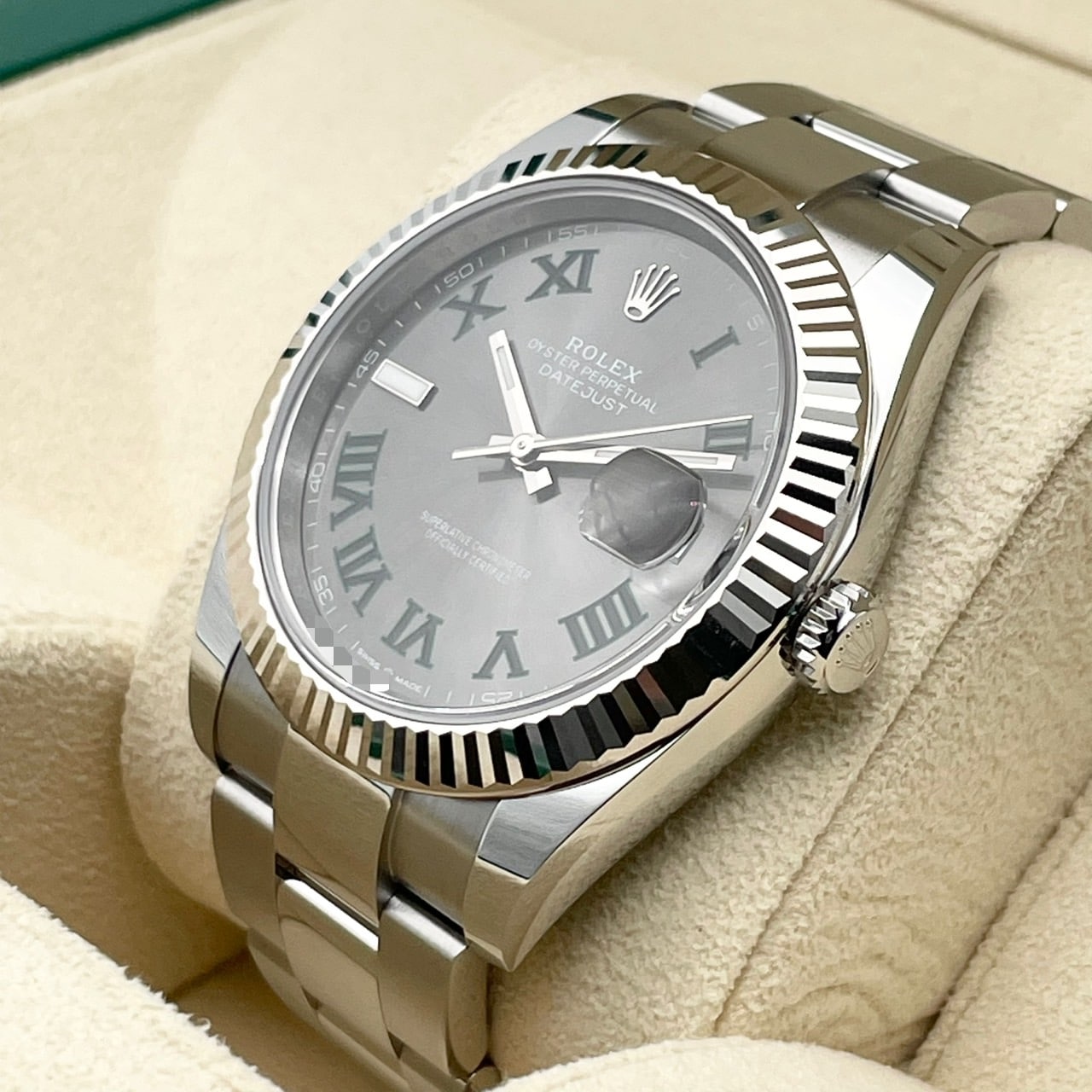 プレオウンド ロレックス デイトジャスト 126334 スレートオイスターブレスレット 41mm