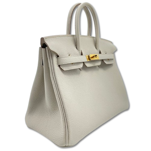 Hermes Birkin 25 Beton Togo Gold 하드웨어 W는 새겨 져 있습니다