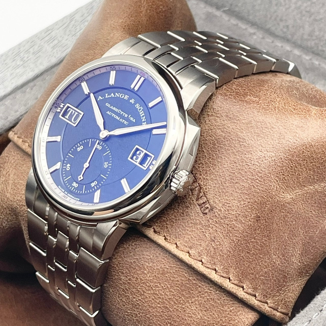 プレオウンド ランゲ&ゾーネ オデュッセウス 363.179 ダークブルー ステンレススチール 40.5mm