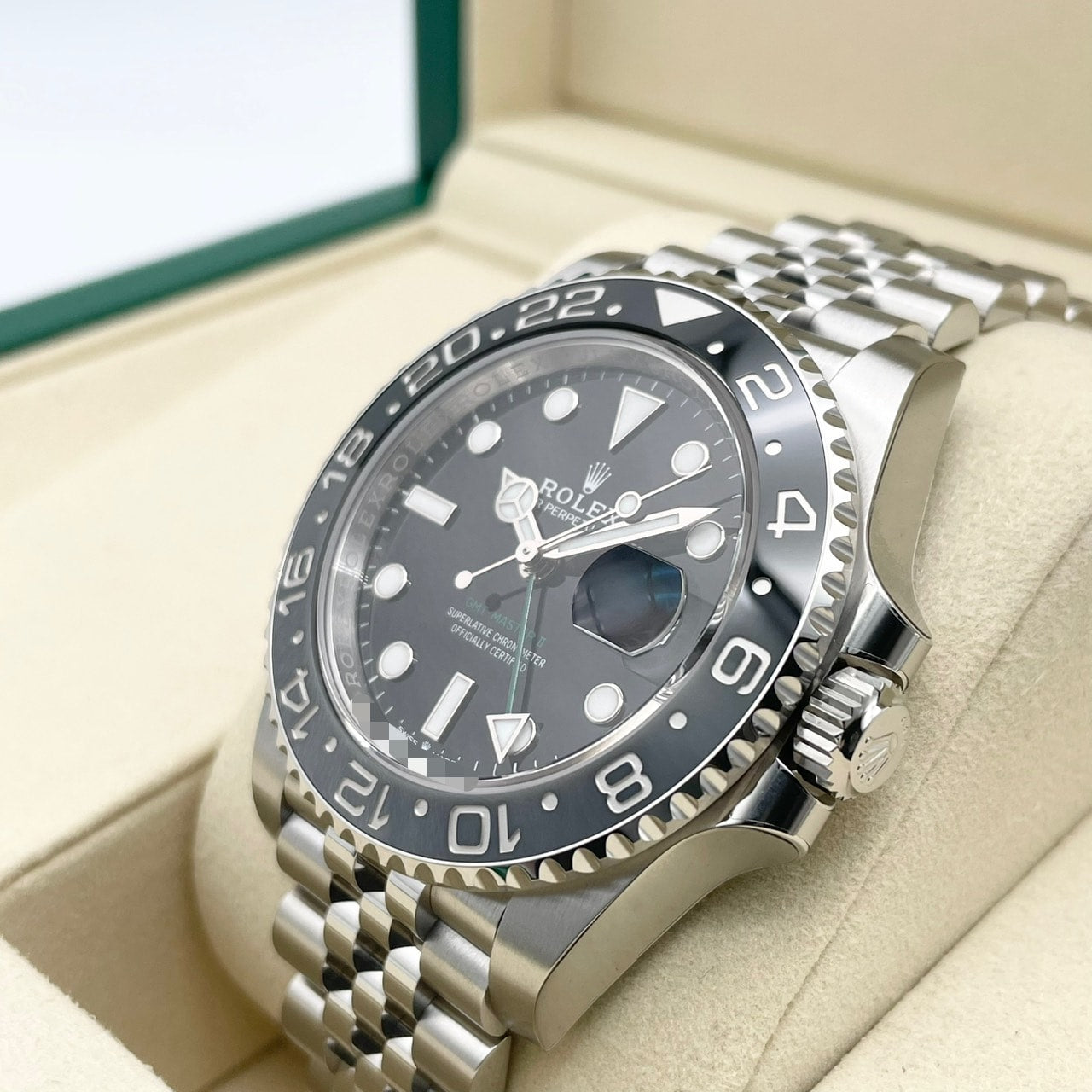 Pre-Owned Rolex GMT Master II 126710GRNR Black Jubilee Bracelet 40mm