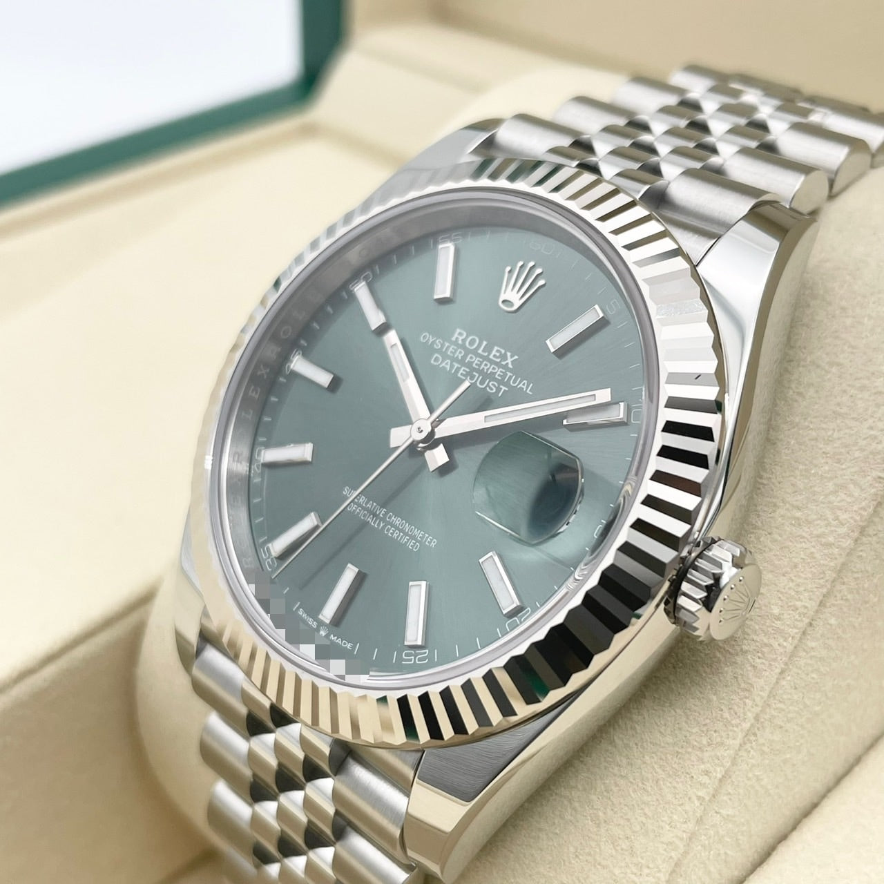 プレオウンド ロレックス デイトジャスト 126334 ミントグリーン ジュビリーブレス 41mm