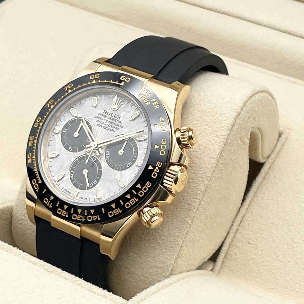 プレオウンド ロレックス デイトナ 116518LN メテオライト&ブラック ブラックラバーベルト 40mm