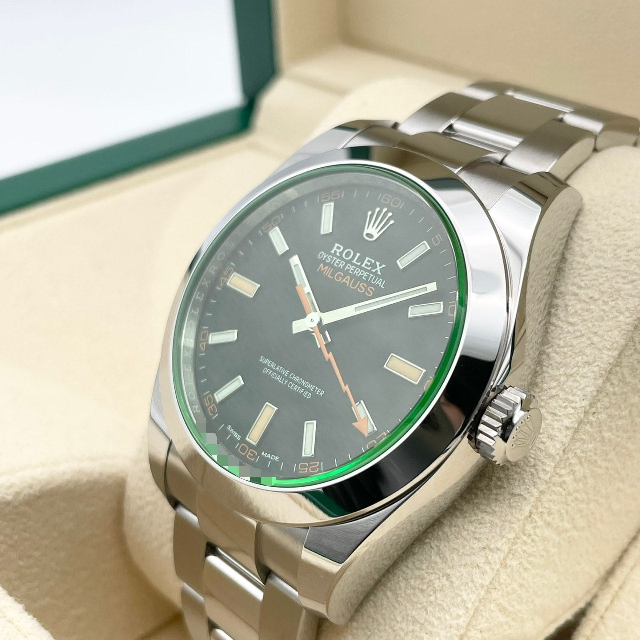 プレオウンド ロレックス ミルガウス 116400GV ブラック 40mm オイスターブレスレット