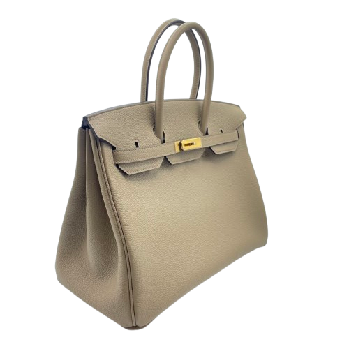 プレオウンドエルメス バーキン 35 ベージュマルファ トゴ ゴールド金具 W刻印