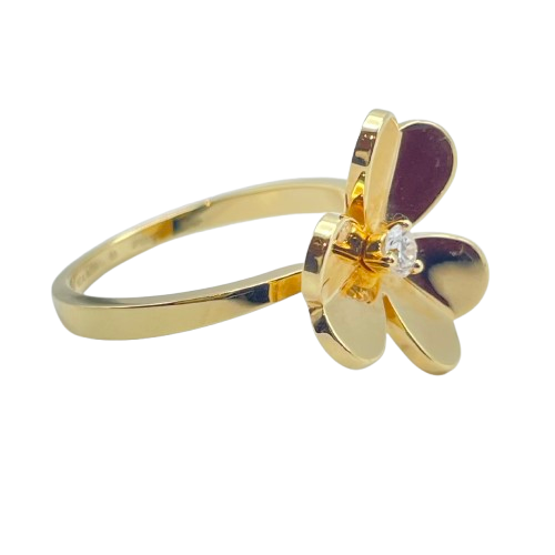 プレオウンドヴァンクリーフ&アーペル フリヴォル リング VCARP2DS55 ダイヤモンド イエローゴールド 55(15号)