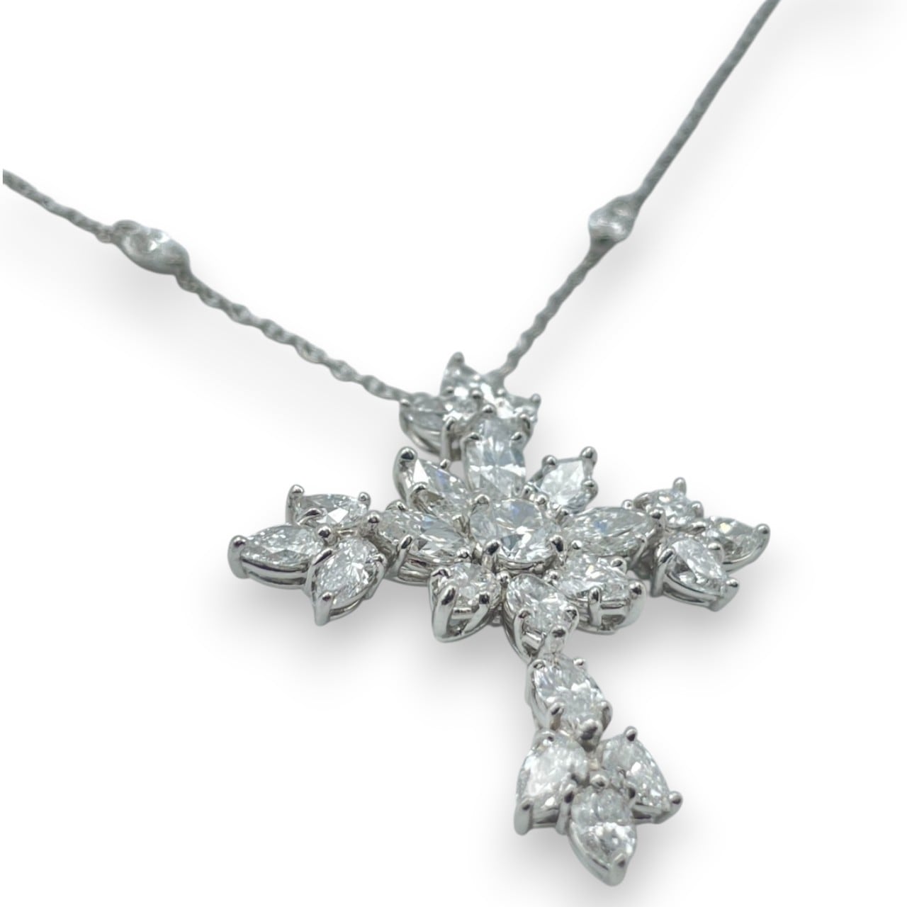 プレオウンドハリーウィンストン マーキー・クロス・ペンダント PEDPRESMMQ シルバー ダイヤモンド プラチナ