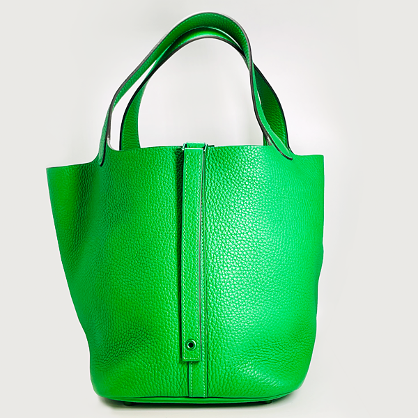 Pre-Owned Hermes Picotin Rock Monochrome MM Torillon Clemence Bamboo