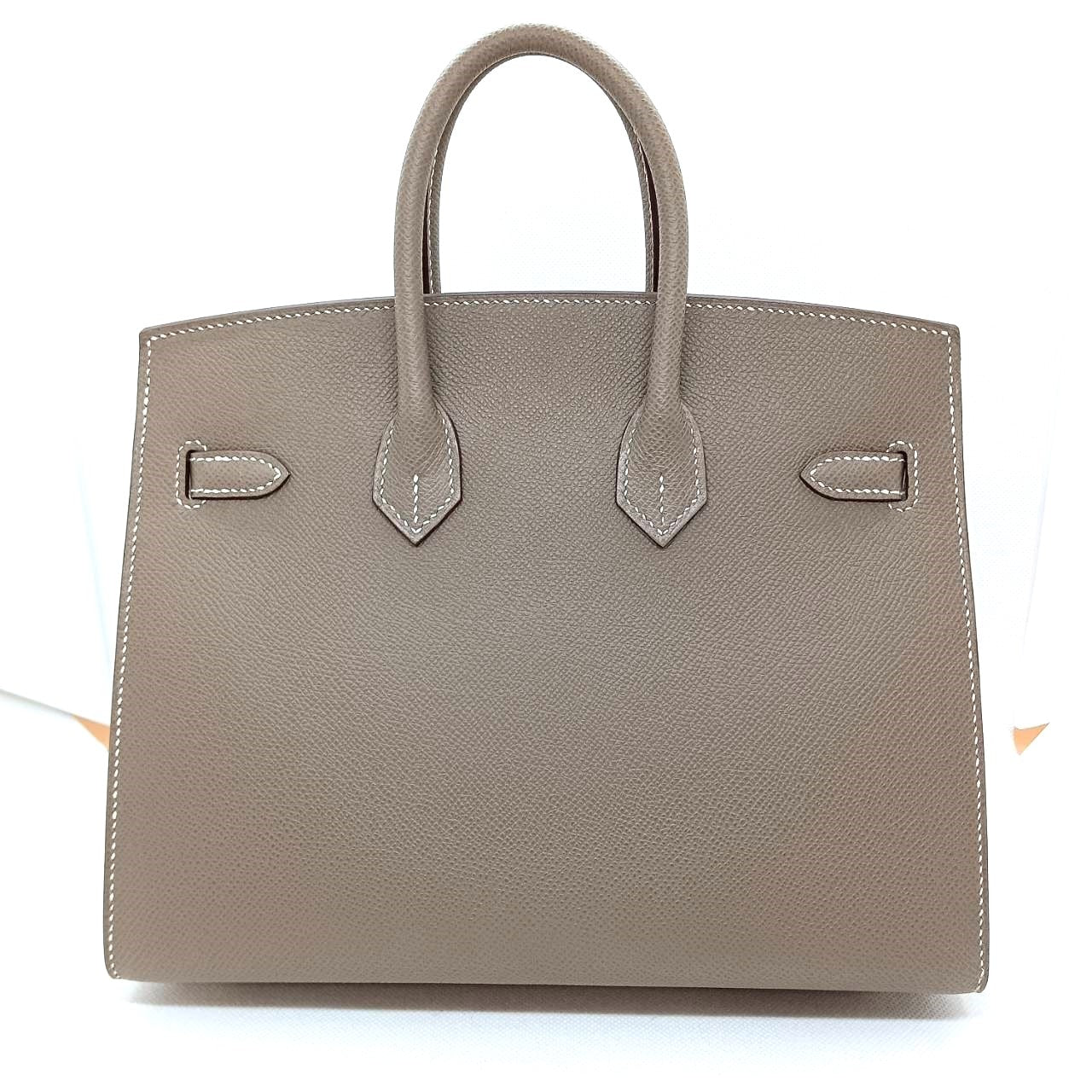 Pre-Owned Hermes Birkin 25 Etoupe Vaugh Epson New