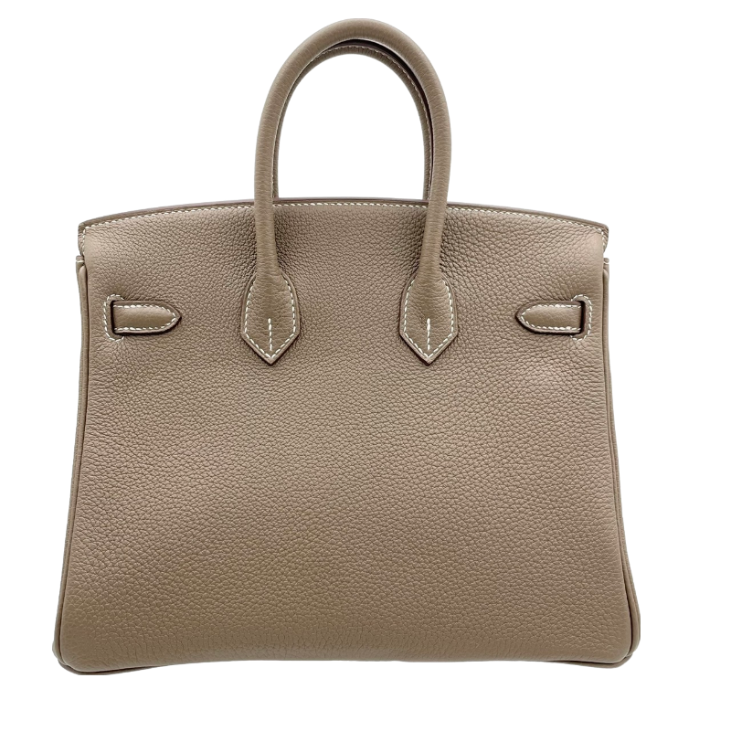 Hermes Birkin 25 Etoupe Torillon Clemence Gold Hardware B 새겨 져
