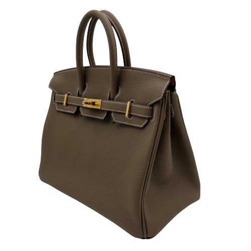 Hermes Birkin 25 Etoup Togo Gold Hardware B가 새겨 져 있습니다