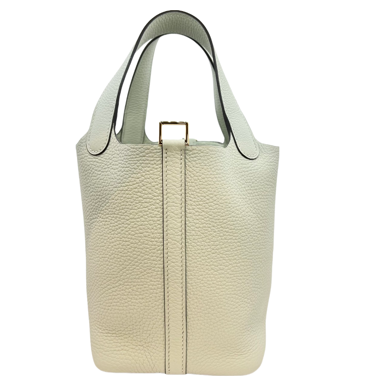 Hermes Picotan Lock PM Taurillon Clemence Grineve 金色五金配件 B 雕刻
