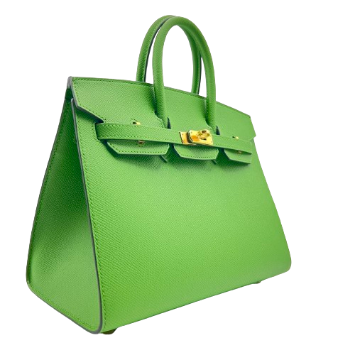 Hermes Birkin 25 Serie Epson Veil Yucca Gold Hardware B 새겨 져