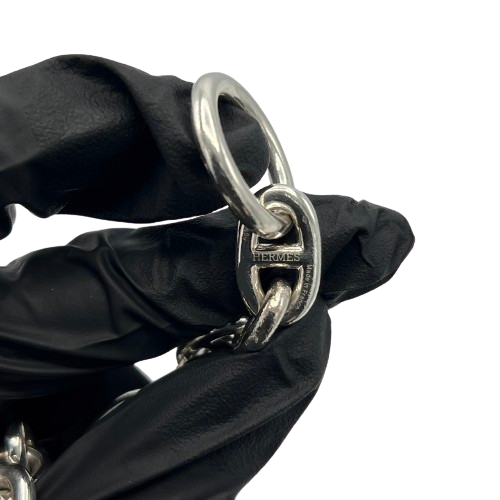 Hermes Chaine Dunkle Bracelet MM Silver 사용 좋은 상태