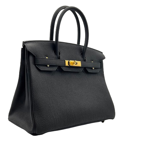 Hermes Birkin 30 Black Togo Gold Hardware B가 새겨 져 있습니다